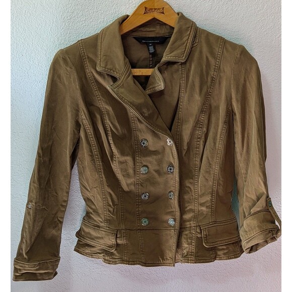 White House Black Market Jackets & Blazers - White House Black Market Tan Bomber Jacket